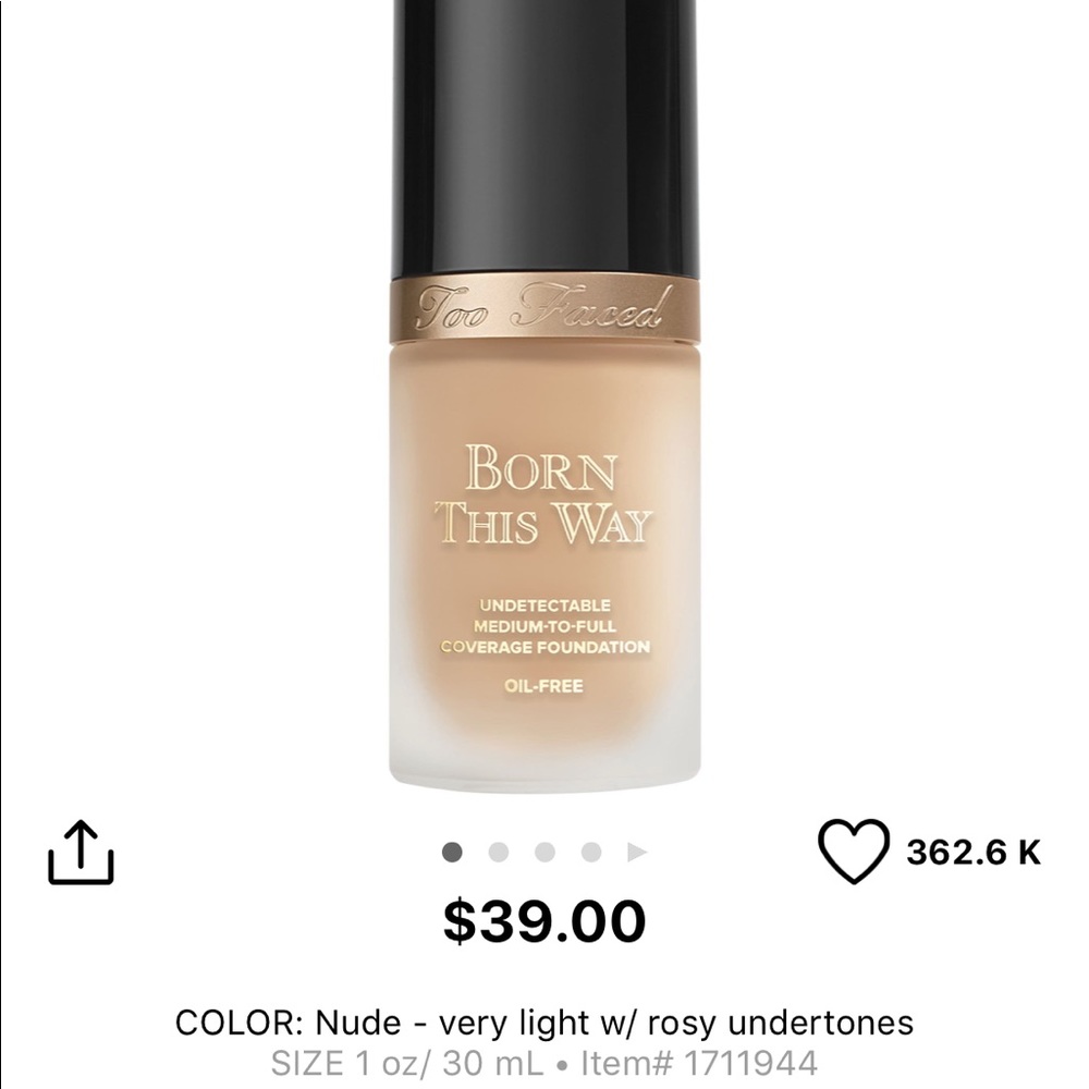 Too Faced Born This Way Foundation Nude